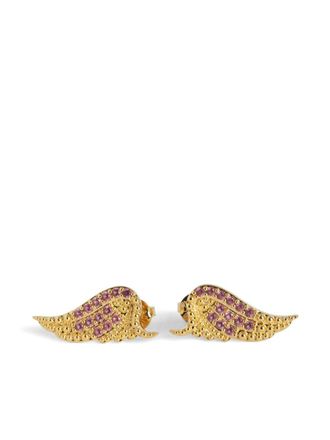 Zadig&Voltaire Rock earrings - women - Brass/glass - One Size - Gold