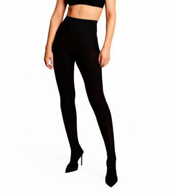 Commando Womens Ultimate Semi Opaque Tight 2-Pack Hosiery, Black, M