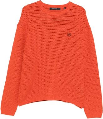 Daily Paper Clothing Truien & Vesten, Heren, Oranje, XL, Rondgebreide trui