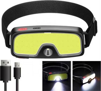 OEM Linterna Frontal Led De Alto Brillo, Recargable, Impermeable, Para Caza, Luz Frontal Usb, Luz Frontal Cob Superbrillante