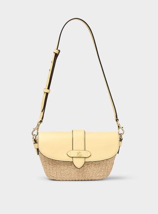 Lauren Ralph Lauren Womens Lynden basketweave small shoulder bag