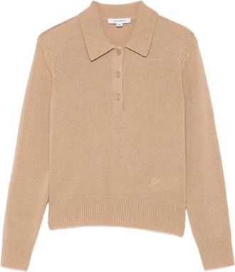 Sporty & Rich Izar Ribbed-knit Polo Shirt
