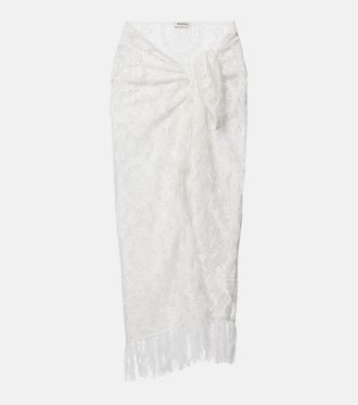 SIMKHAI Thyri fringed beach cover-up