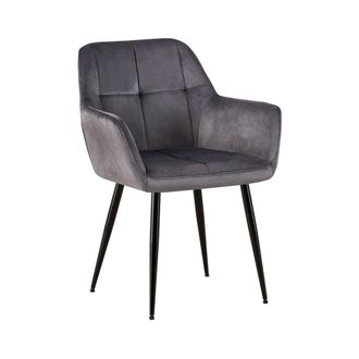 Clp Silla con asiento en Terciopelo Gris