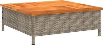 vidaXL Vidaxl - Cubierta Para Base Sombrilla Rat&aacute;n Pe Acacia Gris 70x70x25 Cm