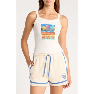 Billabong Day Trip Forever Graphic Rib Knit Tank in Salt Crystal at Nordstrom, Size X-Large