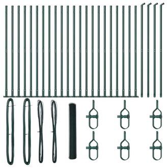 Berkfield Home Hexagon Fence Green 1.2x50 m Steel
