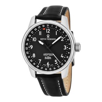 Revue Thommen Airspeed XL 16050.2537 - Heren - Accessoires - Zwart - Maat: ONE Size Leer