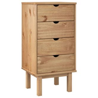 vidaXL Cajonera Otta Madera Maciza De Pino 45x39x90 Cm Vidaxl