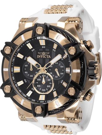 Invicta Bolt 49806 Herenhorloge - Quartz Uurwerk - Roestvrij Staal met Zwarte Wijzerplaat - 52 mm
