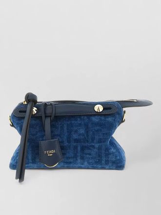 Fendi clutch bag adjustable strap gold tone hardware