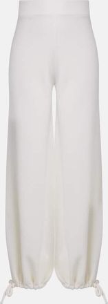 Max Mara Pantaloni in lana vergine a gamba larga