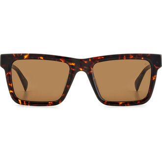 Rag & Bone 54mm Rectangular Sunglasses in Havana/Brown at Nordstrom Rack