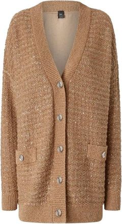 Pinko Textured Knit Sweater With Deep V-Neckline