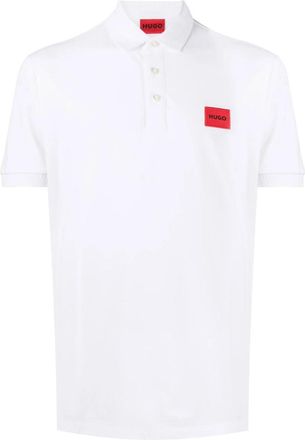 HUGO BOSS Logo-patch Cotton Polo Shirt