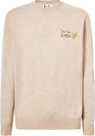 MC2 Saint Barth Heron Light Sweater - Heren - Ronde hals truien - Beige - XL - Truien & Vesten