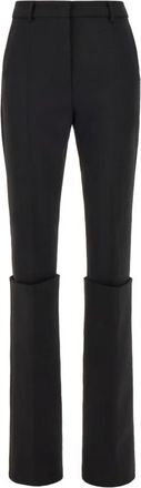 Sportmax Holiday Broeken - Dames - Slim Fit Broeken - Zwart - XS - Wol - Broeken