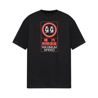 44 Label Group T-Shirts, male, Black, Size: 2XL Printed T-shirt