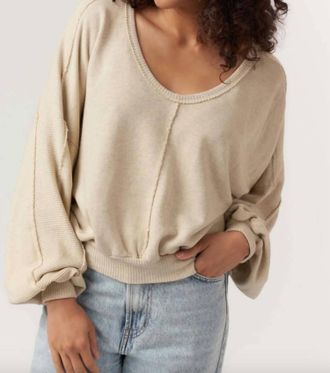 Bloomingdale's Pebbles Seamed Sweatshirt In Ceramic