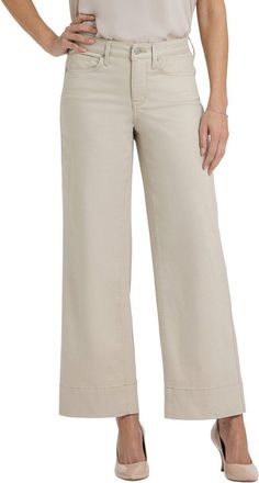 NYDJ Petite Teresa Feather Wide Leg Jean