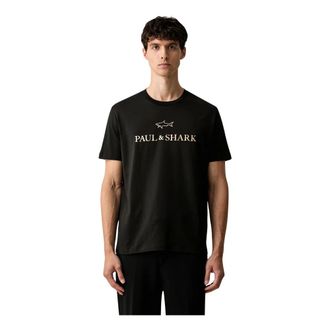 Paul & Shark Tops, Heren, Zwart, 2Xl, Katoen, Tops > T-shirts