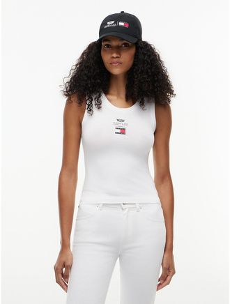 Tommy Hilfiger Womens Tommy x Cadillac F1 Team Tank Top - White - XXS