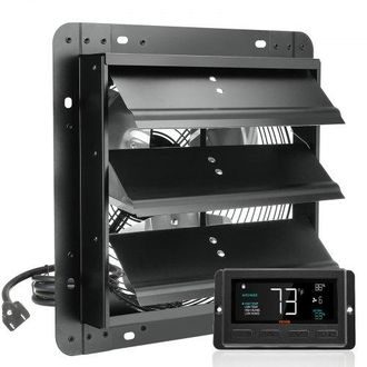 OEM Abluftventilator, 305 Mm, Temperatur-feuchtigkeitsregler, Ec-motor, 904 Cfm, Wandl&uuml;fter Mit Variabler Geschwindigkeitsregelung Zur Wandmontage, Bel&uuml;ft