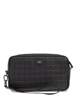 Emporio Armani logo clutch bag - Black