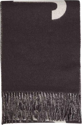 Jacquemus Large Logo Sjaal - Heren - Wintersjaals - Bruin - ONE Size - Wol - Accessoires