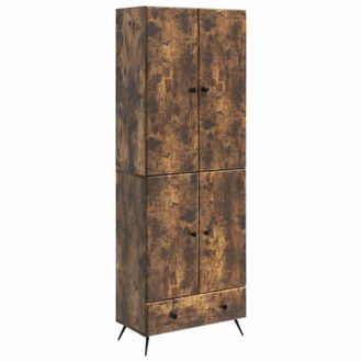 vidaXL Juego De Armarios 2 Uds. Roble Ahumado Madera De Ingenier&iacute;a Vidaxl