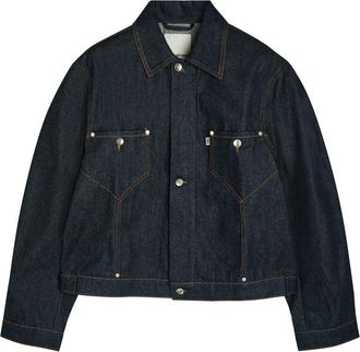 Ymc You Must Create Ymc Raw Panelled Denim Jacket - Indigo - M