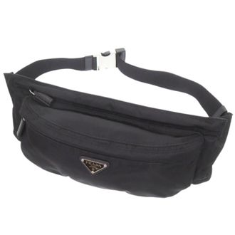 Prada Black Nylon Fanny Pack Sling Bag (Pre-Owned)