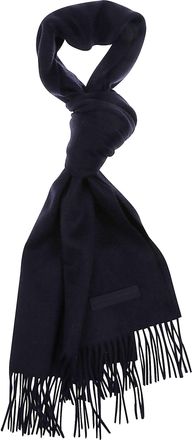 Ermenegildo Zegna Oasi Cashmere Scarf With Fringed Ends And Stitched Label