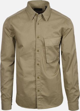 Belstaff Mens BELSTAFF SCALE LONG SLEEVED SHIRT FATIGUE GREEN - Tan - Size: 42