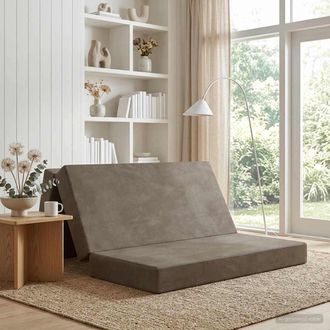 vidaXL Vidaxl Divano Letto Pieghevole 140 X 67 X 45 Cm Grigio Chiaro