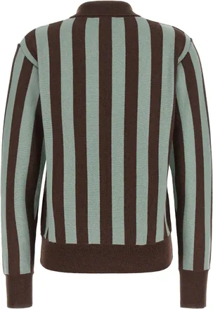 Alberto Biani Striped Cashmere Shirt - Brown