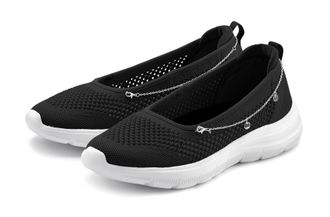 Lascana Sneaker LASCANA, Damen, Gr. 36, schwarz, Obermaterial: 100% Textilmaterial. Decksohle: 100% Textilmaterial. Laufsohle: 100% Synthetik, unifarben, Schu