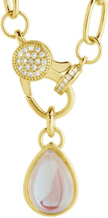 Sterling Forever 14K Plated Cz Tay Necklace