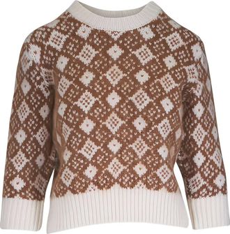 Dorothee Schumacher Maglione girocollo a rombi - Marrone