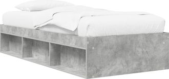 vidaXL Estructura De Cama Con Almacenamiento Gris Hormig&oacute;n 80 X 200 Cm Vidaxl