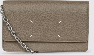 Maison Margiela Portafoglio Wallet on Chain in pelle di vitello martellata