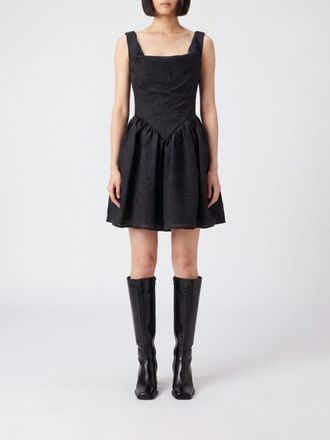 Vivienne Westwood Square-Neck Cotton Bustier Mini Dress with Thin Straps