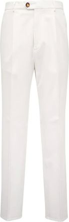 Brunello Cucinelli button-fastening trousers - men - Cotton - M - White