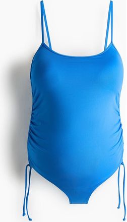 H&M Mama Padded-cup High Leg Swimsuit in Blue at Nordstrom, Size X-Large
