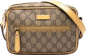 Gucci Pre-owned Printed Pattern Camera Bag - Dames - Vintage Schoudertas - Bruin - ONE Size - Vintage