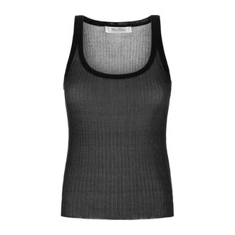 Max Mara Sleeveless Tops, female, Black, L, Stylish TOP for Fashion Lovers