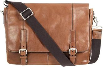 Fossil Heren Leren Schoudertas Cognac - Dames - Schoudertassen - Bruin - ONE Size - Leer - Tassen