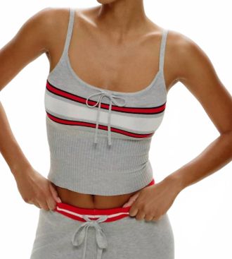 Frankies Bikinis Barrymore Knit Tank Top In Mochi Stripe
