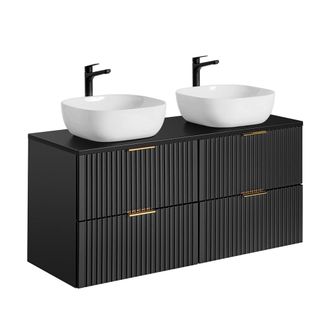 Petits Meubles Mueble lavabo estratificado Negro mate