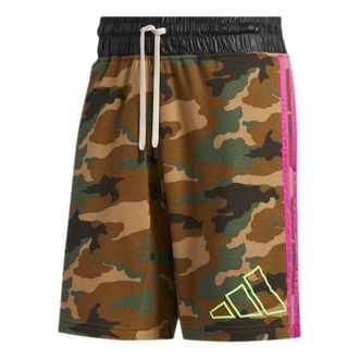adidas Camouflage Printing Basketball Sports Shorts Camouflage FR5764